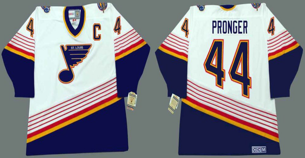 2019 Men St.Louis Blues #44 Pronger white CCM NHL jerseys->st.louis blues->NHL Jersey